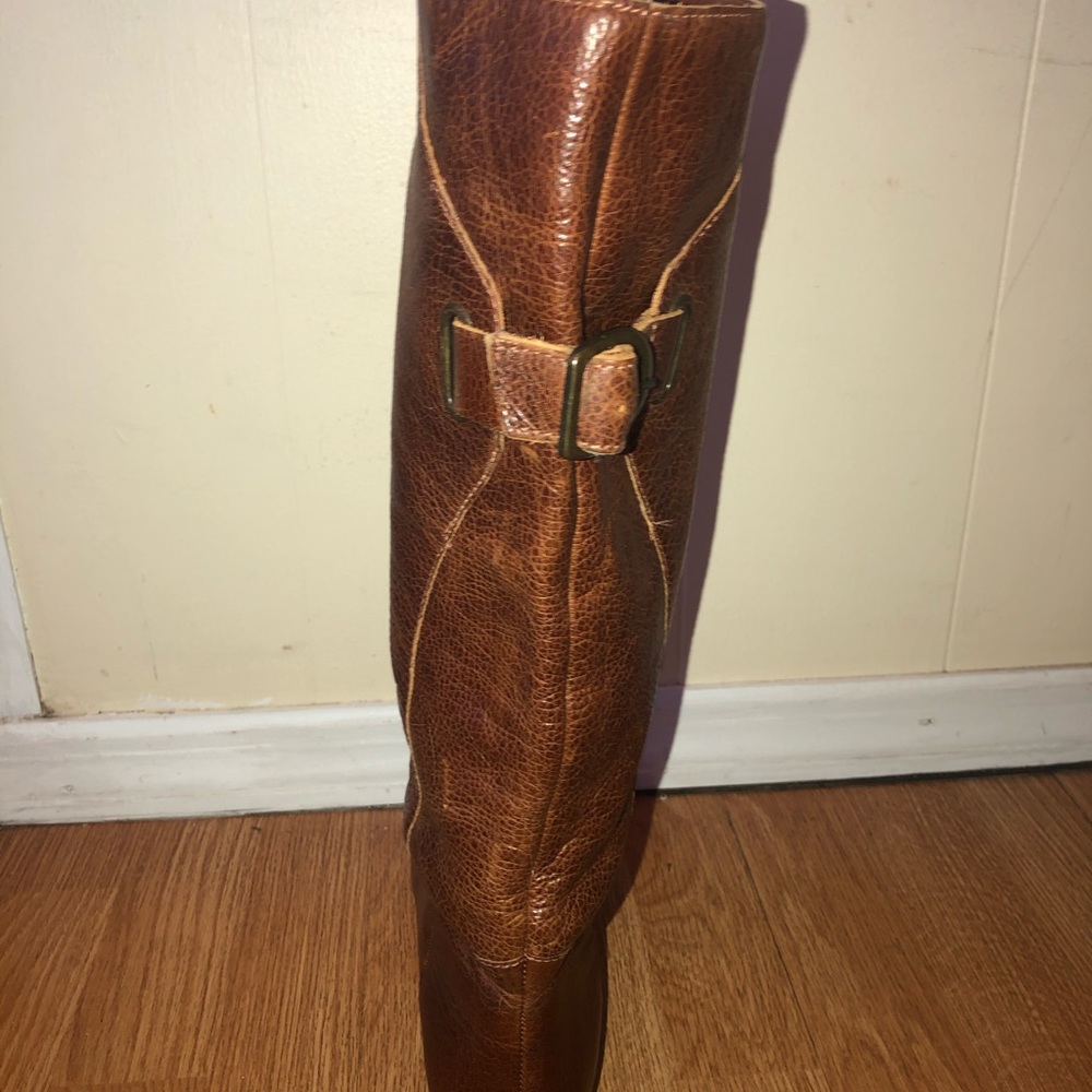 Steven Steve Madden Brown Distressed Wedge Boot - image 6